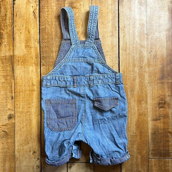Next overalls size 9 to 12 months Blue Jean cotton unisex boho spring Easter - Picture 5 of 6
